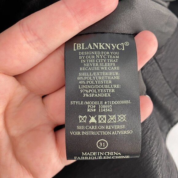 Blank NYC Sable Faux Leather Skirt in Black Size 31 NWT - Picture 7 of 10